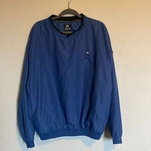 Ahead blue golf performance pullover with Texas Flag